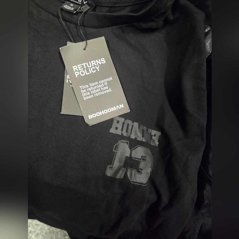 NWT BoohooMan Shrunken Boxy Heavyweight Varsity Tank, Size M - Picture 5 of 6